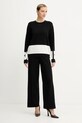 Elisabetta Franchi pulover MK01S56E2 negru AW25