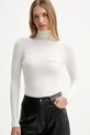 Elisabetta Franchi sweter z dodatkiem jedwabiu beżowy MK11B56E2