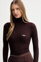 Elisabetta Franchi sweter z dodatkiem jedwabiu bordowy MK11B56E2
