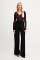Светр з додаванням шовку Elisabetta Franchi MK12B56E2 бордо AW25