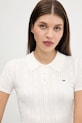 Πουλόβερ Tommy Jeans λευκό DW0DW20965