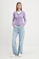 Tommy Jeans kardigan DW0DW20966 fioletowy AW25