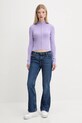 Tommy Jeans kardigan DW0DW20967 fioletowy AW25