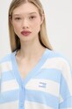Tommy Jeans cardigan din bumbac albastru DW0DW20968