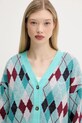 Tommy Jeans cardigan turcoaz DW0DW21180