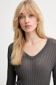 Вълнен пуловер IRO сив WP12HATTIE