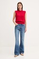 Vesta ze směsi hedvábí Tommy Hilfiger WW0WW45651 červená AW25