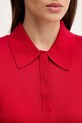 Поло з домішкою шовку Tommy Hilfiger WW0WW45652 червоний