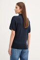 Oblečení Polo triko s příměsí hedvábí Tommy Hilfiger WW0WW45652 námořnická modř