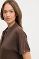 Tommy Hilfiger polo in misto seta marrone WW0WW45652