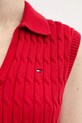 Tommy Hilfiger pamut mellény WW0WW45655 piros