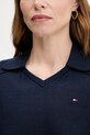 Tommy Hilfiger pulover de bumbac WW0WW45694 bleumarin