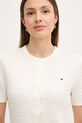 Tommy Hilfiger cardigan din bumbac bej WW0WW45707