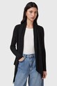 AllSaints kardigan z domieszką wełny HARPER z domieszką wełny czarny W052KC