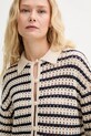 Kardigán s prímesou ľanu Rag & Bone béžová WAS25P060BR60
