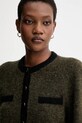 Vlnený kardigán Gestuz zelená 10910459