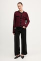 Vlnený kardigán Gestuz 10910459 burgundské AW25
