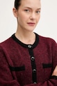 Vlnený kardigán Gestuz burgundské 10910459