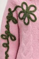 Stine Goya sweter z dodatkiem wełny SG.AW25.K050.2418 różowy