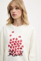 Karl Lagerfeld bluza bawełniana beżowy A3W20006