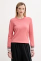 PS Paul Smith sweter wełniany okrągły pomarańczowy W2R.577N.T31327