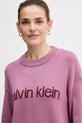 Бавовняний светр Calvin Klein Jeans рожевий LV047C311G