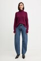 Vlněný svetr Simona Corsellini A25CPMGG0801 burgundské AW25