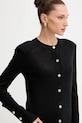 Vlnený kardigán Simona Corsellini čierna A25CPCRE0201
