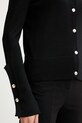 Vlnený kardigán Simona Corsellini A25CPCRE0201 čierna