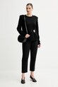 Simona Corsellini sweter wełniany A25CPMGE0301 czarny AW25