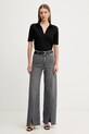 Simona Corsellini polo wełniane A25CPMGE0501 czarny AW25