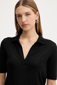 Simona Corsellini polo wełniane czarny A25CPMGE0501