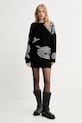 Gestuz sweter z domieszką wełny 10910594 czarny AW25