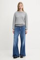 Βαμβακερή μπλούζα Karl Lagerfeld Jeans A3W20039 γκρί AW25