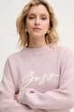 BOSS Orange sweter bawełniany różowy 50543979