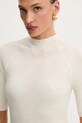 BOSS tricou de lână bej 50542885