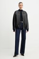 BOSS t-shirt wełniany 50542885 granatowy AW25