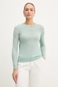 Вълнен пуловер BOSS Ferpina вълна зелен 50544987