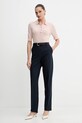 BOSS polo wełniane 50545015 pomarańczowy AW25