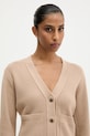 HUGO kardigan z wełną beżowy 50545141