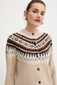 Kardigan s příměsí vlny Weekend Max Mara CABIRIA béžová 2525346033600