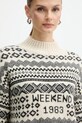 Weekend Max Mara sweter z dodatkiem wełny BRIOSO 2525366053600 beżowy
