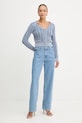 Бавовняний кардиган Guess GISELLE W5YR15.Z3OU0 блакитний AW25