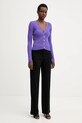 Ζακέτα με προσθήκη μαλλιού Pinko 105506.A18M μωβ AW25