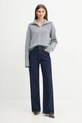 Πουλόβερ με προσθήκη μαλλιού Pinko 105448.A2Q9 γκρί AW25