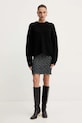 Pinko sweter z dodatkiem wełny 105505.A2R1 czarny AW25