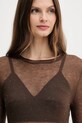 Lanen pulover Pinko rjava 105398.A2PM