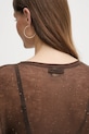 Ľanový sveter Pinko 105398.A2PM hnedá