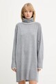 Pinko sukienka wełniana casual szary 105449.A2Q9