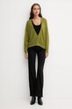 United Colors of Benetton kardigan z wełną 109PD6056 zielony AW25